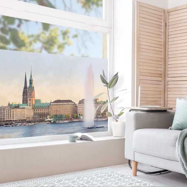 Décoration pour fenêtre - Alster de Hambourg