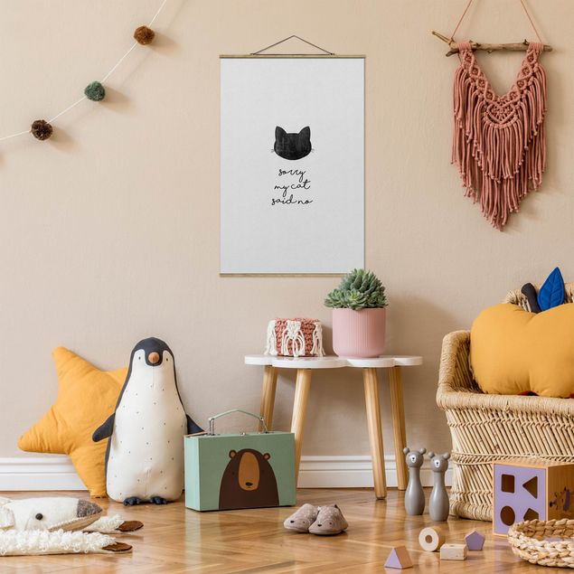 Tableaux animaux Pet Quote Sorry My Cat Said No