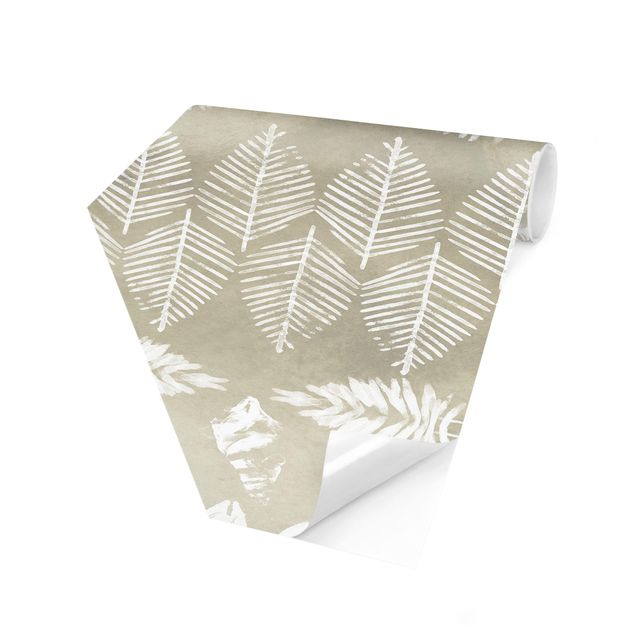 Papiers peints beige Ethno Design Tropical Lumineux