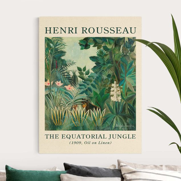Tableau jungle tropicale Henri Rousseau - La jungle équatoriale - Édition musée