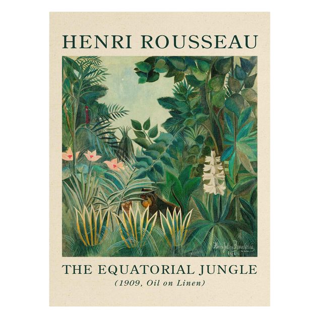 Tableau couleur vert Henri Rousseau - La jungle équatoriale - Édition musée