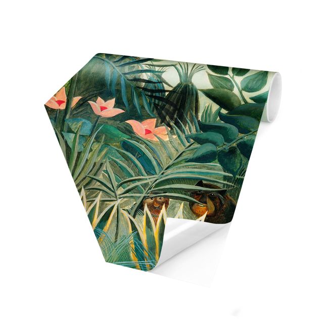 Papiers peints turquoise Henri Rousseau - La jungle équatoriale