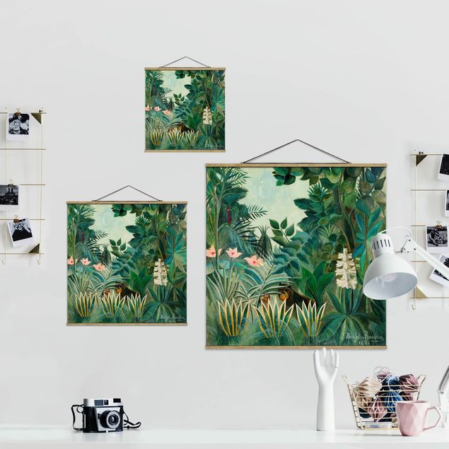 Tableau fleurs Henri Rousseau - La jungle équatoriale