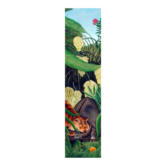 Panneaux coulissants avec fleurs Henri Rousseau - Combat entre un tigre et un buffle