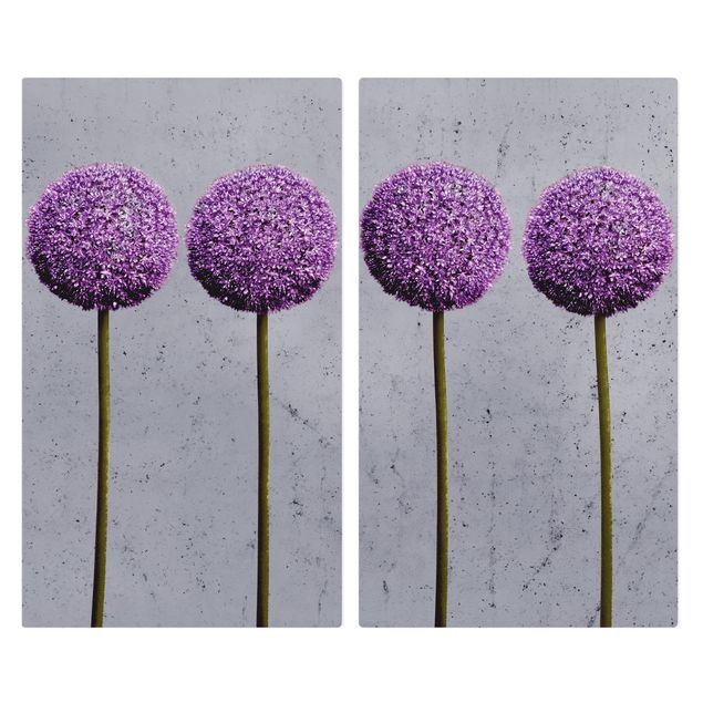 Cache plaques de cuisson en verre - Allium Round-Headed Flower