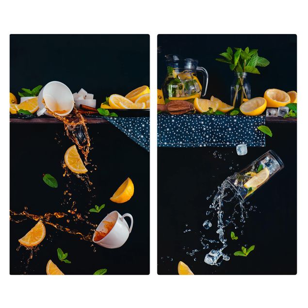 Cache plaques de cuisson en verre - Citrus Splash