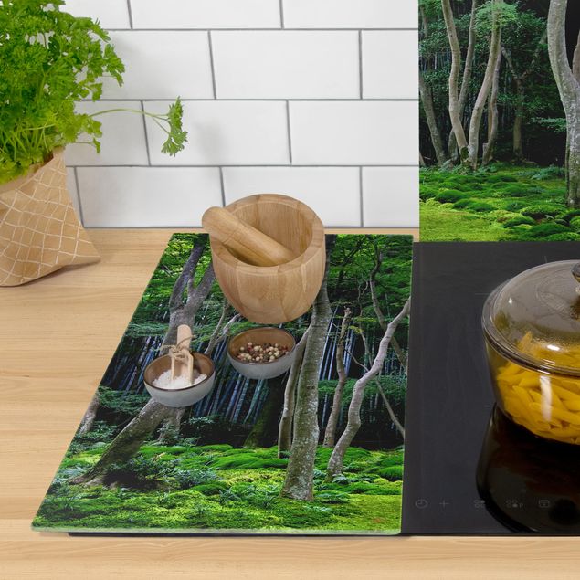 Cache plaques de cuisson en verre - Japanese Forest
