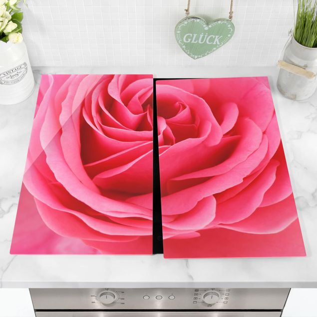 Cache plaques de cuisson fleurs Lustful Pink Rose