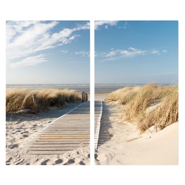 Cache plaques de cuisson en verre - Baltic Sea Beach