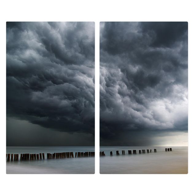 Cache plaques de cuisson en verre - Storm Clouds Over The Baltic Sea