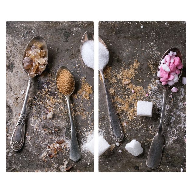 Cache plaques de cuisson en verre - Vintage Spoon With Sugar