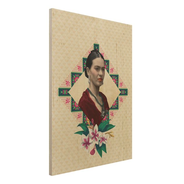 Décorations cuisine Frida Kahlo - Fleurs et géométrie