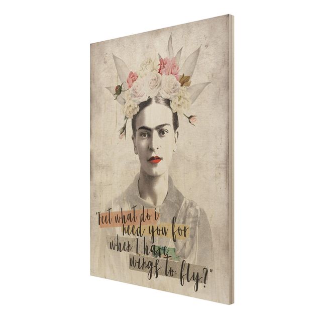 Tableaux en bois avec citations Frida Kahlo - Citation