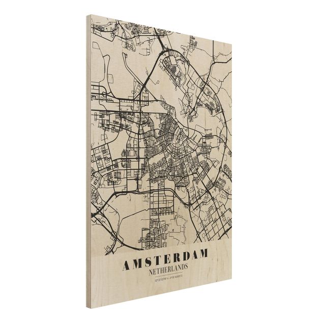 Décorations cuisine Plan de ville d'Amsterdam - Classique