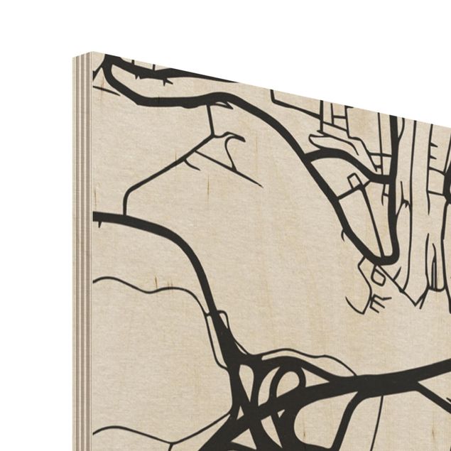 Tableau en bois - Bern City Map - Classical