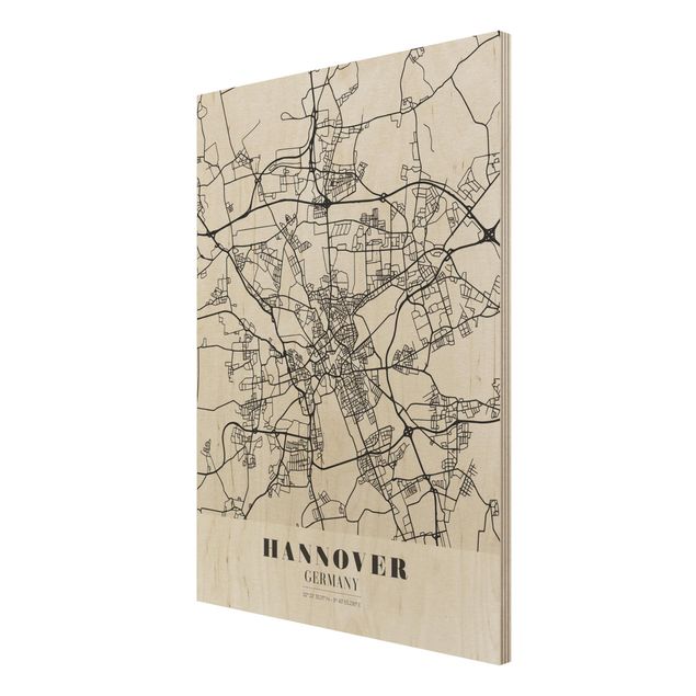 Tableaux muraux Plan de ville de Hanovre - Classique