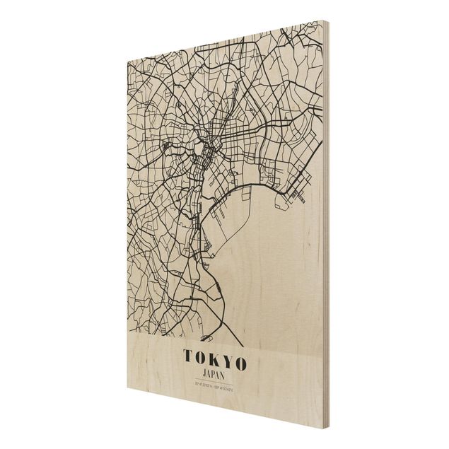 Tableaux muraux Plan de ville de Tokyo - Classique