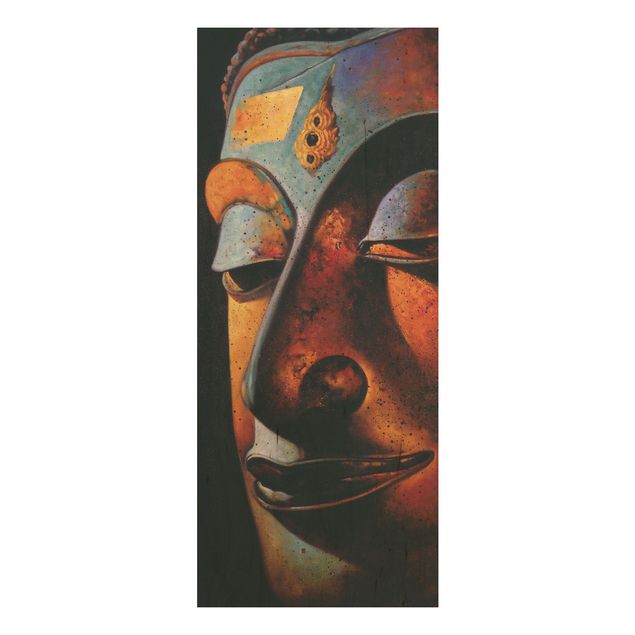 Tableau vintage bois Bombay Buddha