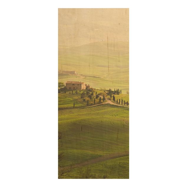 Tableaux en bois avec paysage Chianti Toscane