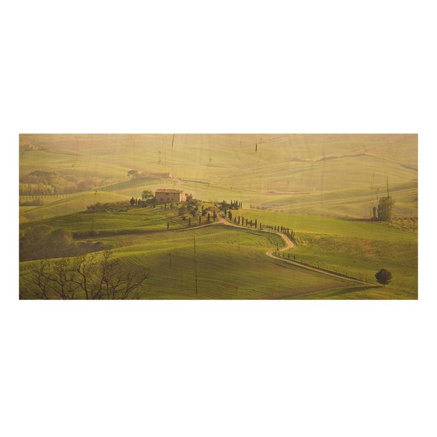 Tableaux en bois avec paysage Chianti Toscane