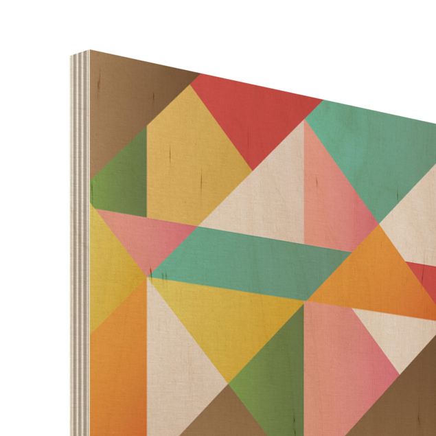 Tableau en bois - Triangles Pattern Design