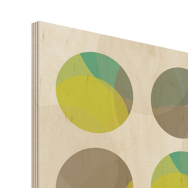 Tableau en bois - Wood Print - Circle Design - Panorama High