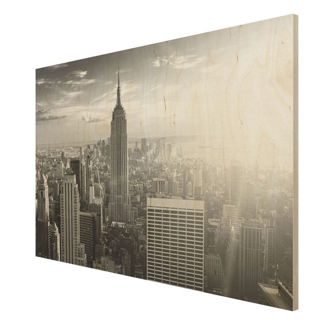 Tableaux en bois Manhattan Skyline