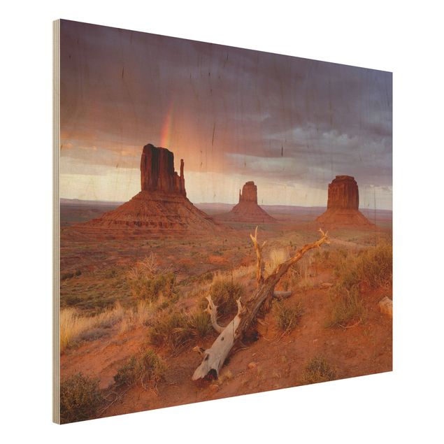 Déco mur cuisine Monument Valley au coucher du soleil
