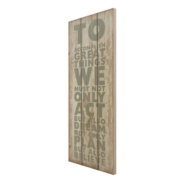 Tableau vintage bois No.RS179 Great Things