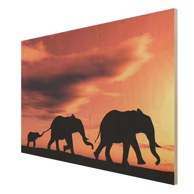 Tableau décoration Famille d'éléphants de Savannah