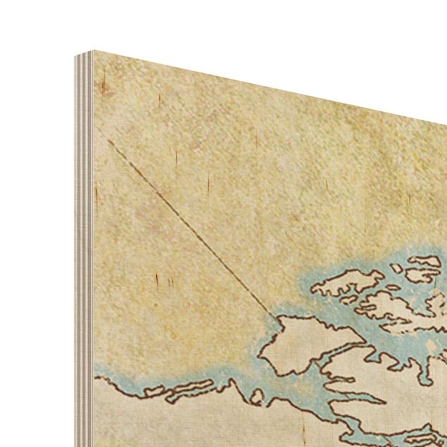 Tableau en bois - World Map