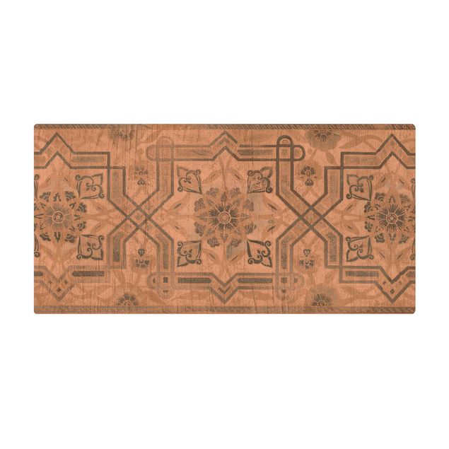 tapis sous table à manger Panneaux en bois Perses Vintage III