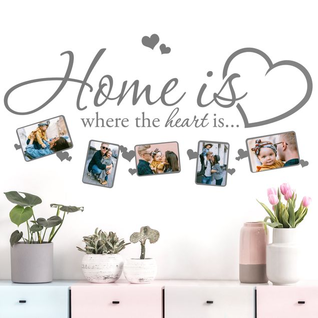 Stickers cadre photo Home is where the heart is - Cadre photo