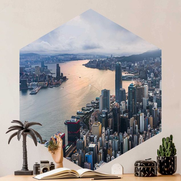 Papiers peints modernes Hong Kong à l'aube