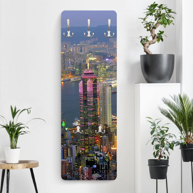 Porte manteau skyline Hong Kong Skyline