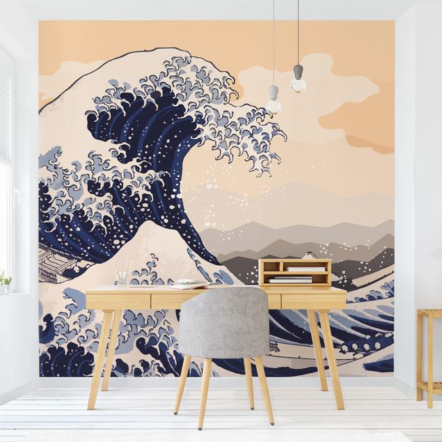 Tapisserie moderne Illustration - La grande vague de Kanagawa