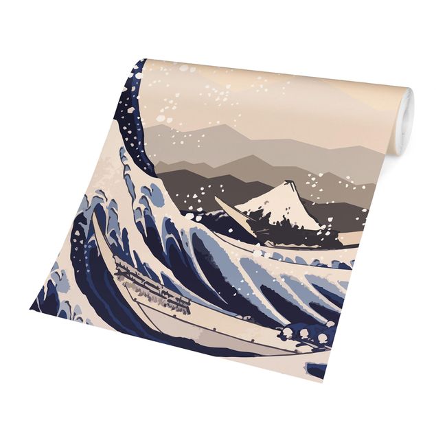 papier peint xxl Illustration - La grande vague de Kanagawa