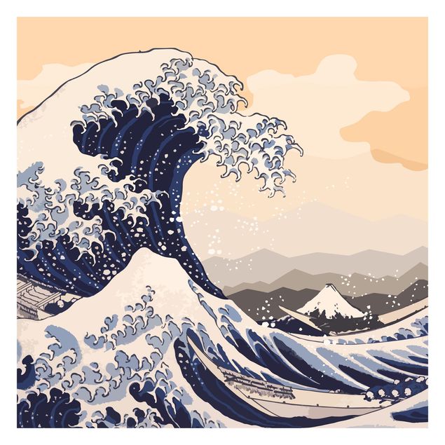 Papier peint - Illustration - La grande vague de Kanagawa