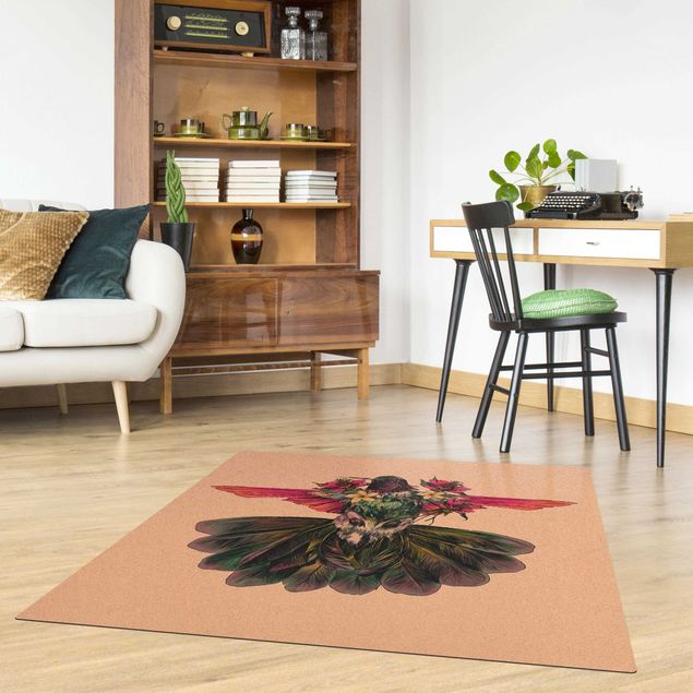tapis sous table à manger Illustration Colibri Floral