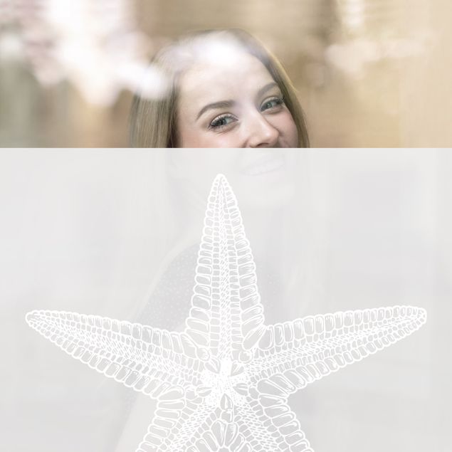 Film pour fenêtres - Illustration Starfish