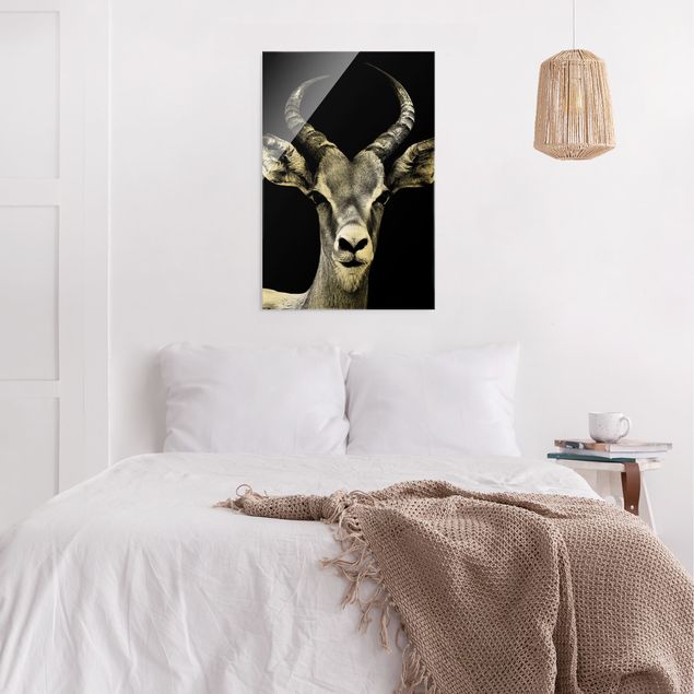 Tableaux modernes Antilope Impala noir et blanc