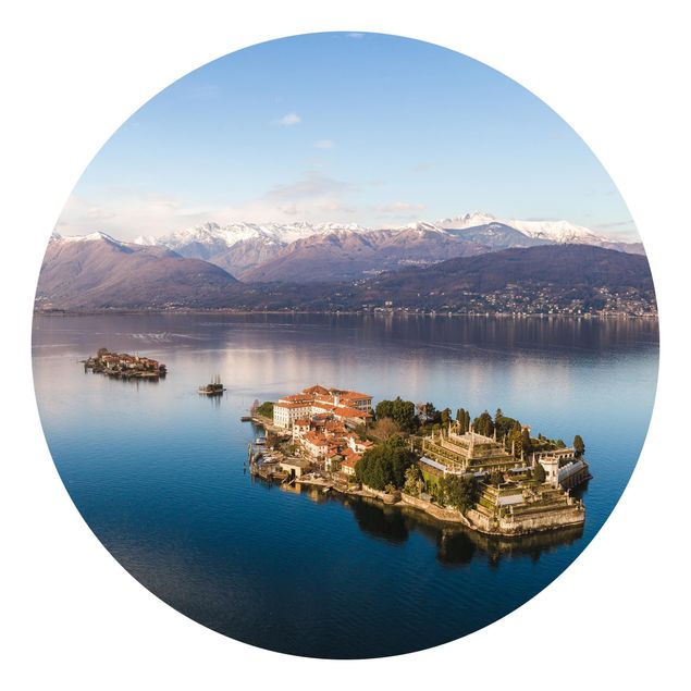 Papier peint panoramique paysage Île Isola Bella en Italie