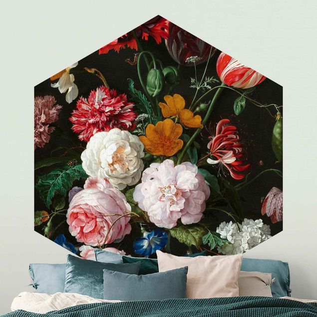 Tableau artistique Jan Davidsz De Heem - Nature morte avec des fleurs dans un vase en verre
