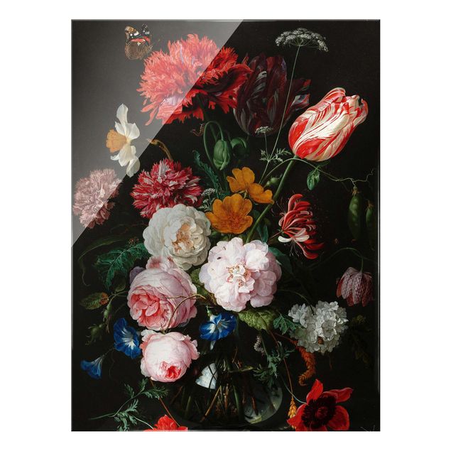 Tableau fleurs Jan Davidsz De Heem - Nature morte avec des fleurs dans un vase en verre