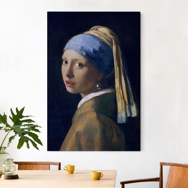 Tableau artistique Jan Vermeer van Delft - La jeune fille au collier d'oreilles de perles