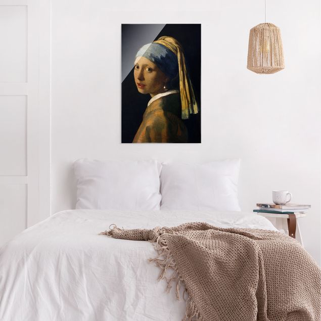 Tableaux portraits Jan Vermeer Van Delft - Fille avec une boucle d'oreille en perle