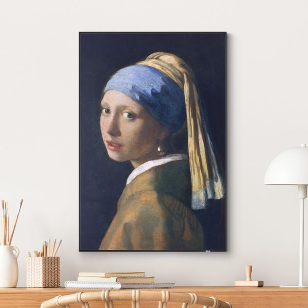 Décoration artistique Jan Vermeer van Delft - La jeune fille au collier d'oreilles de perles