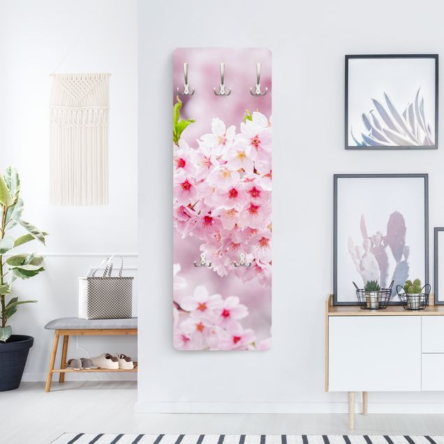 Porte-manteaux muraux avec fleurs Japanese Cherry Blossoms
