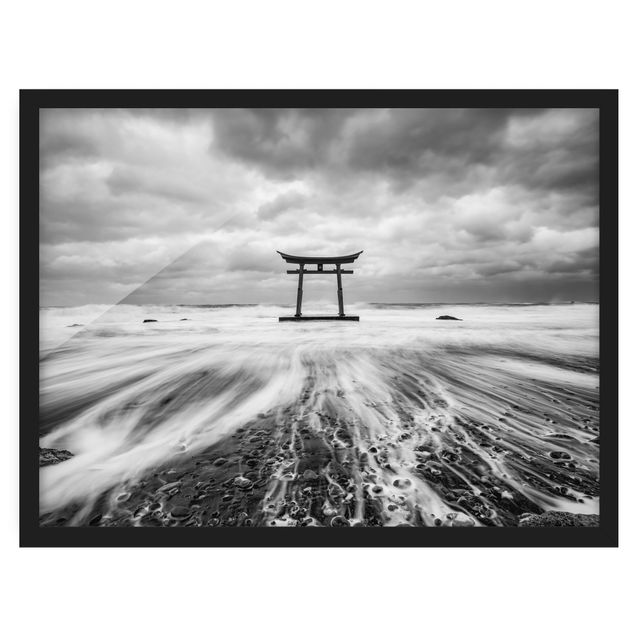 Tableaux modernes Torii japonais dans l'océan