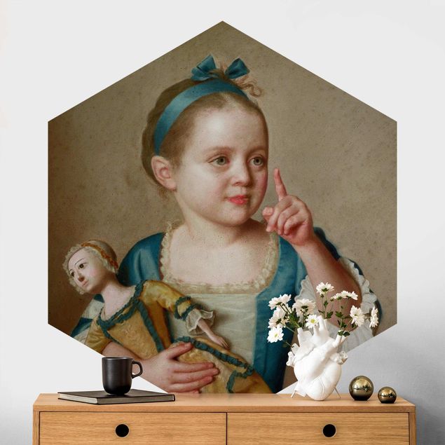 Décorations cuisine Jean Etienne Liotard - Fille avec poupée
